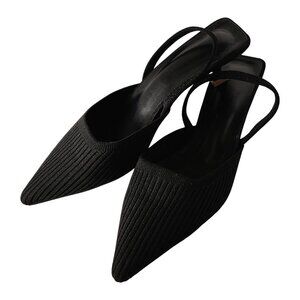 Pointed Toe Black Sling Backs, Size 9, Never worn